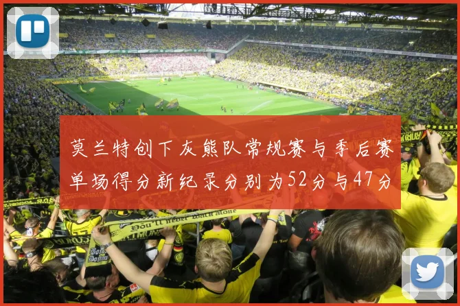 莫兰特创下灰熊队常规赛与季后赛单场得分新纪录分别为52分与47分